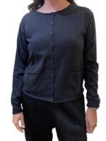 Black Cardigan With Pocket