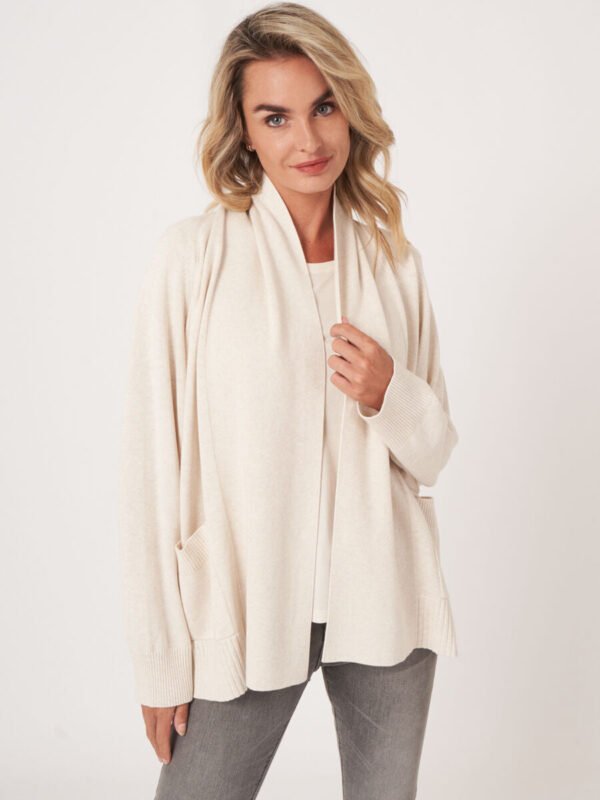 Cream Open Cardigan